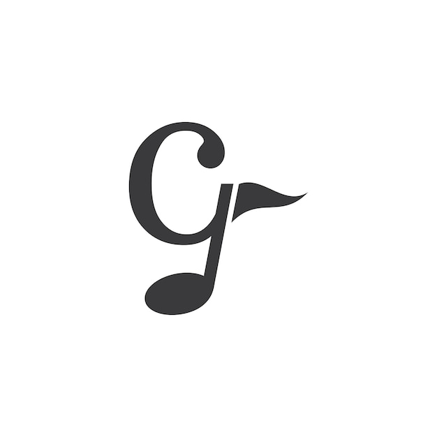 Music note with C or G letter