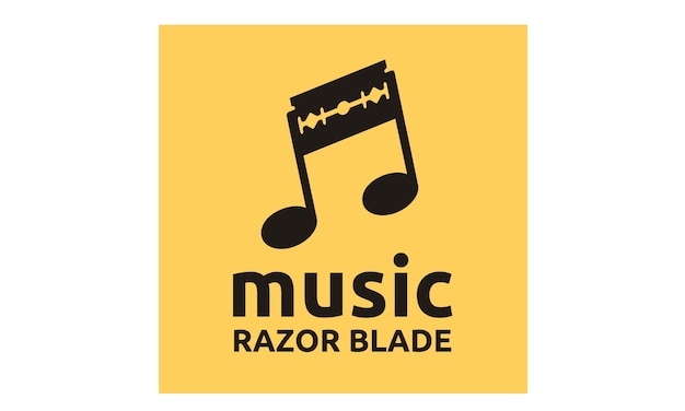 Музыкальные ноты и дизайн логотипа blazor blade
