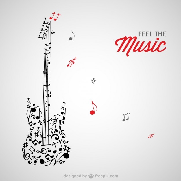 Music notes guitar