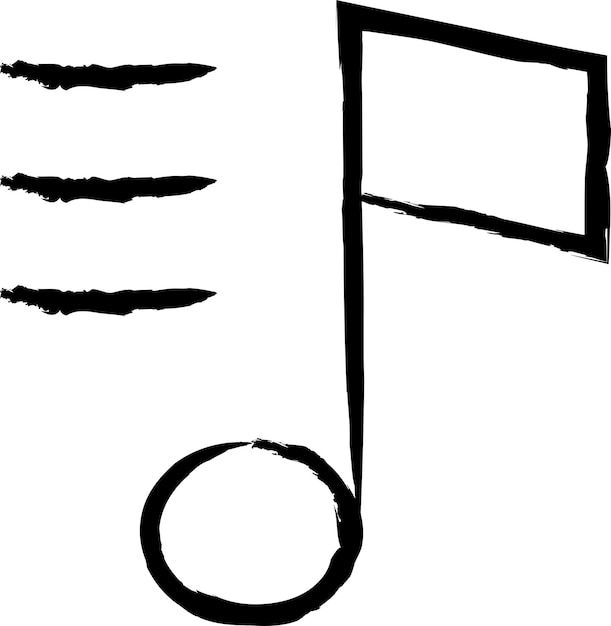 Vector music notes hand drawn vector illustration