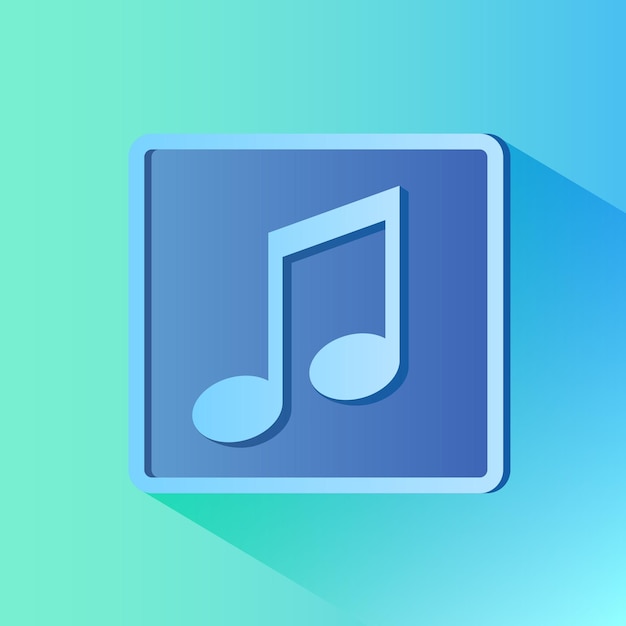 Icona delle note musicali icona piatta per il web design illustrazione vettoriale