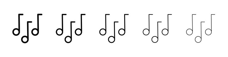 Vector music notes icon vector logo sign