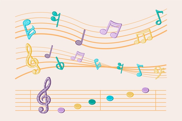 Vector music notes illustration