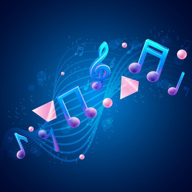 Vector music notes illustration