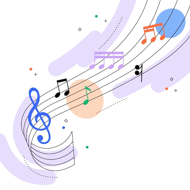 Illustrazione di note musicali