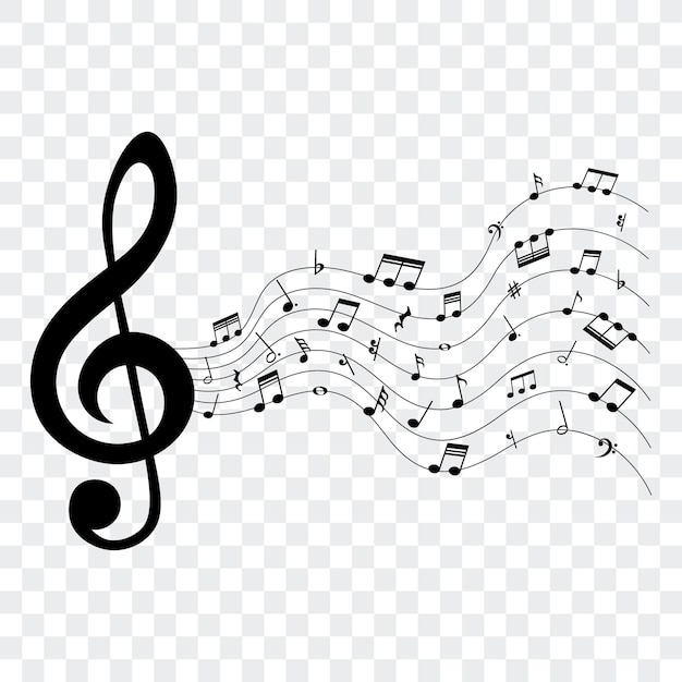 音楽ノート 孤立した音楽要素ベクトルイラスト