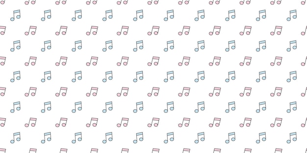 Music notes seamless pattern vector background