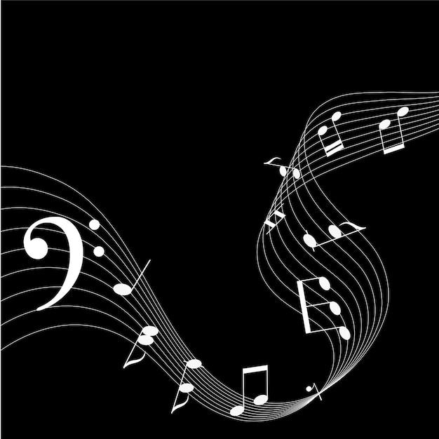 Vector music notes.