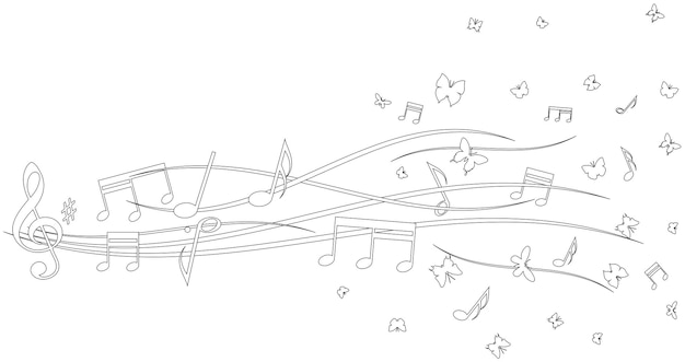 Vector music notes