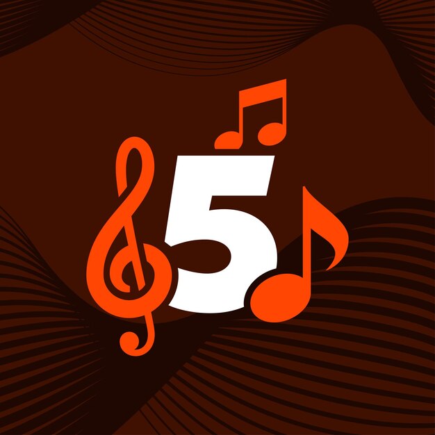 Music number 5 logo