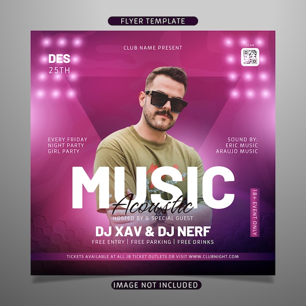 Music party flyer template