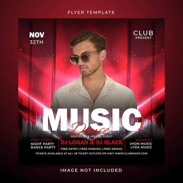 Шаблон Music Party Flyer