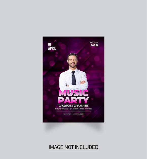 Music Party flyer template