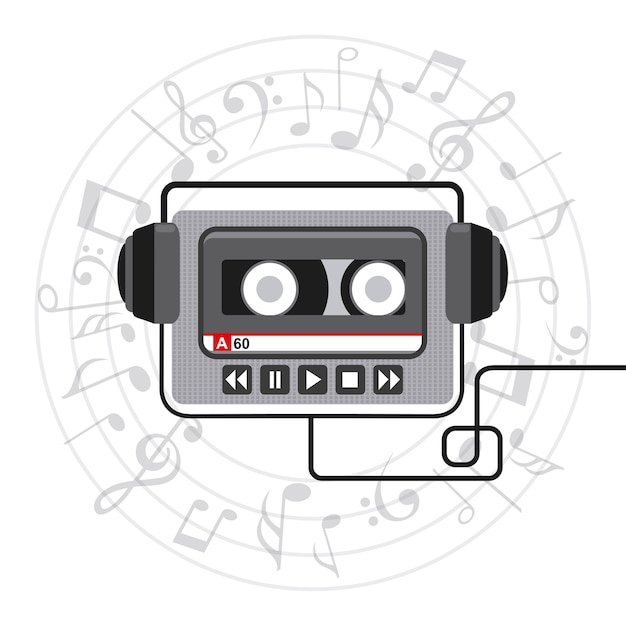 Music player design, vector illustration eps10 graphic