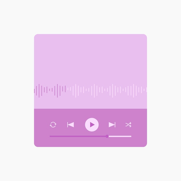 Vector music player interface element