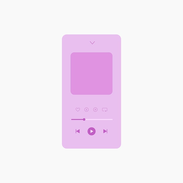 Vector music player interface element