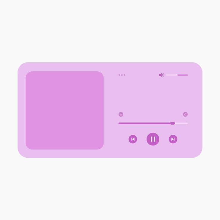Vector music player interface element