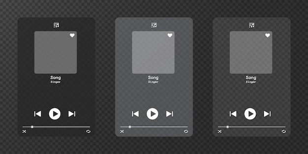 Vector music player interface