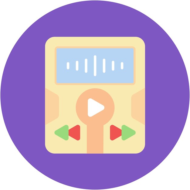 Vector music player vector illustration style