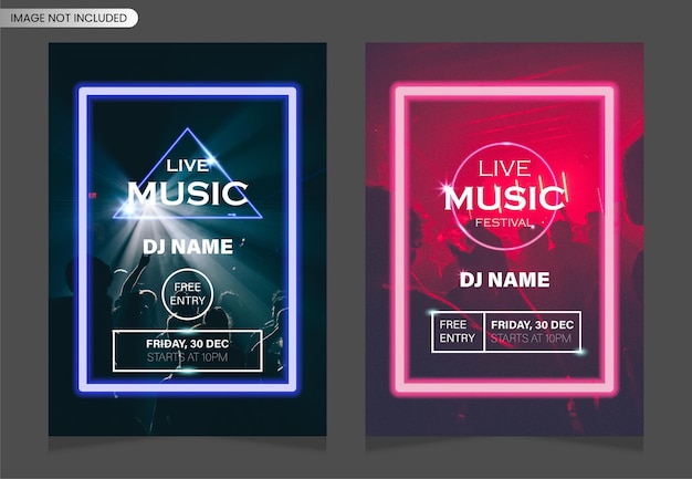 Vector music poster template design