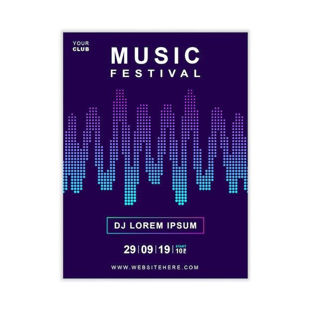 Vector music poster template