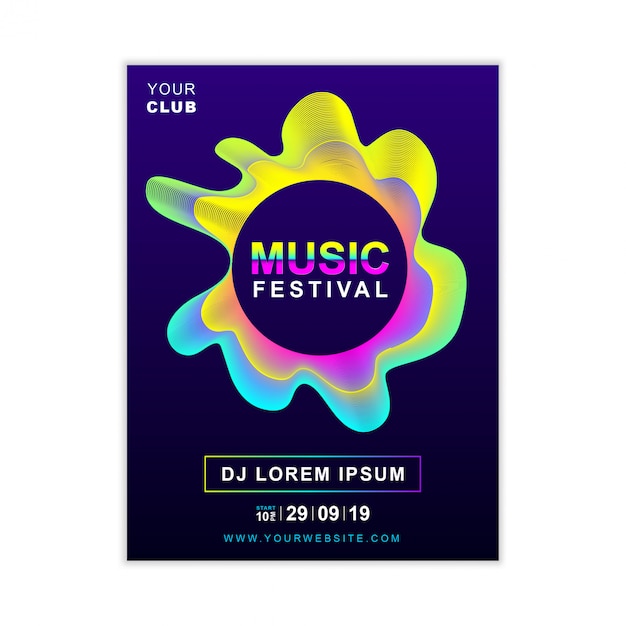 Vector music poster template