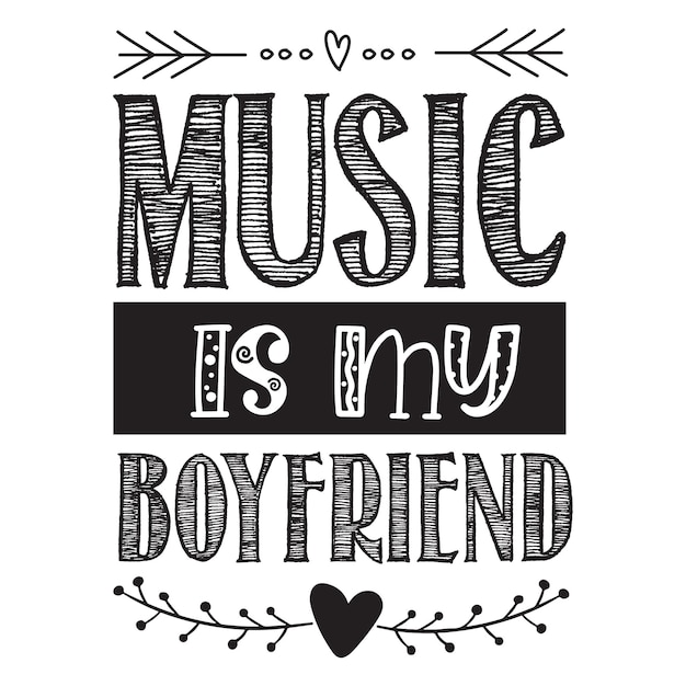 Music Quotes Vector Design