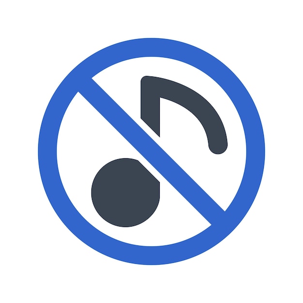 Vector music restriction icon