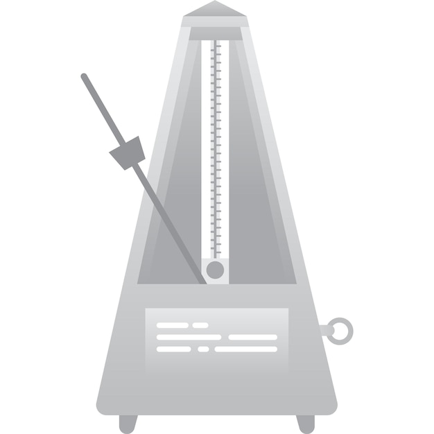 Music rhythm metronome icon flat vector isolated