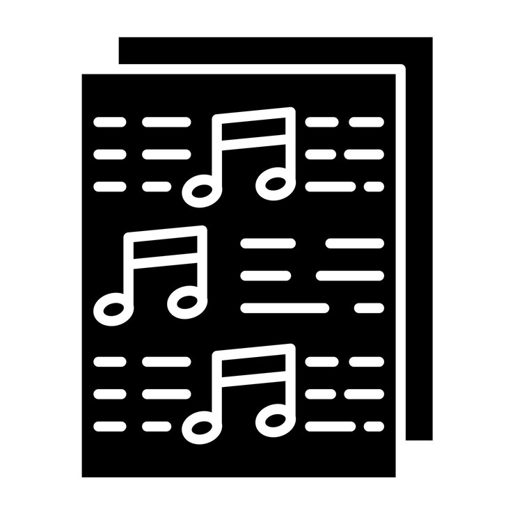 Vector music score icon