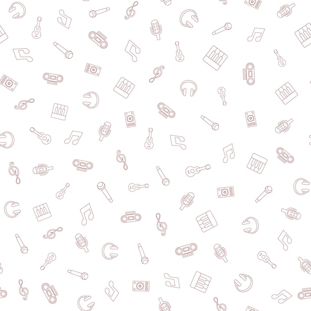 Music seamless pattern background