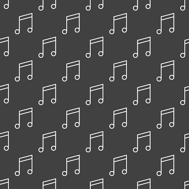 Music seamless pattern - vector simple background