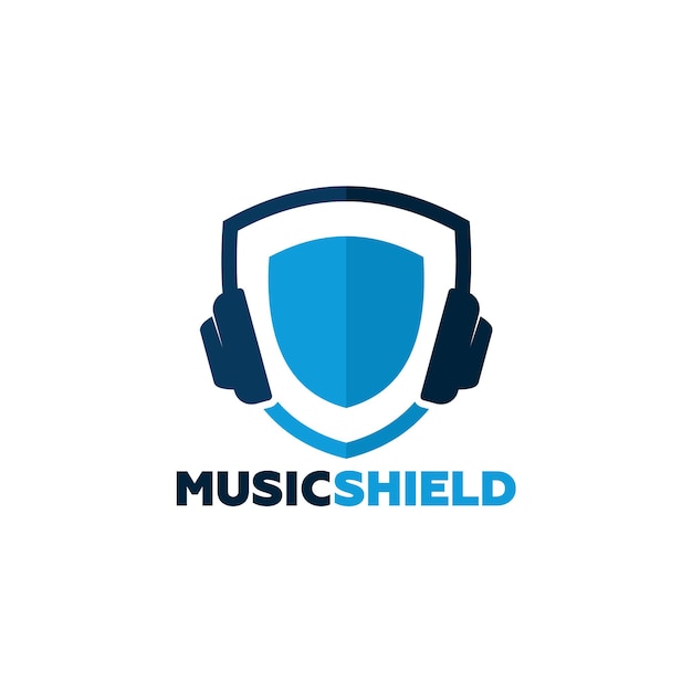 Music Shield Logo Template Design