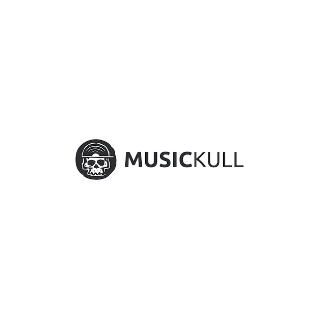 Vector music skull logo