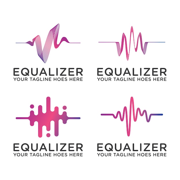 Vector music sound equalizer logo