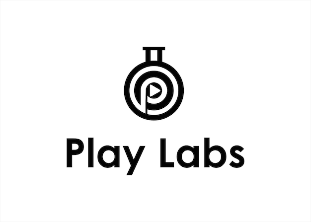 Simbolo del design del logo dello studio del laboratorio audio musicale
