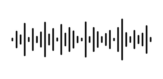 Vector music sound wave spectrum frequency vector illustration