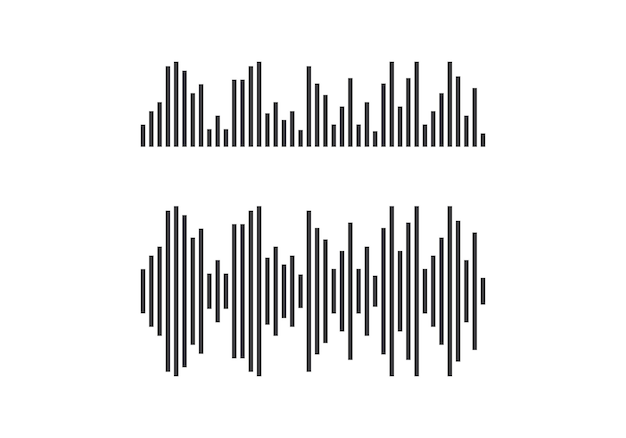 Music sound waves vector