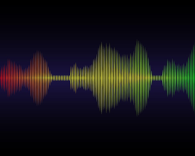 Vector music sound waves