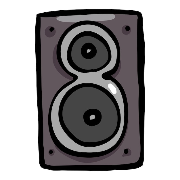 Vector music speaker vector doodle icon