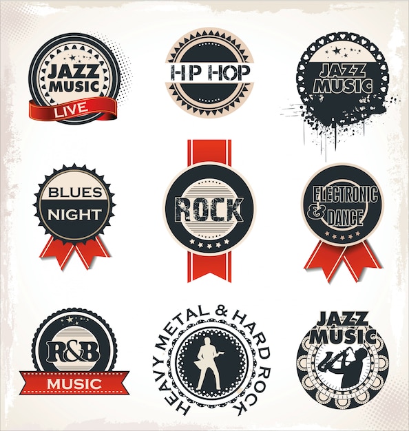 Music stamps and labels