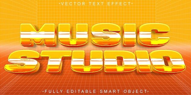 Music Studio Vector Volledig bewerkbaar Smart Object Text Effect