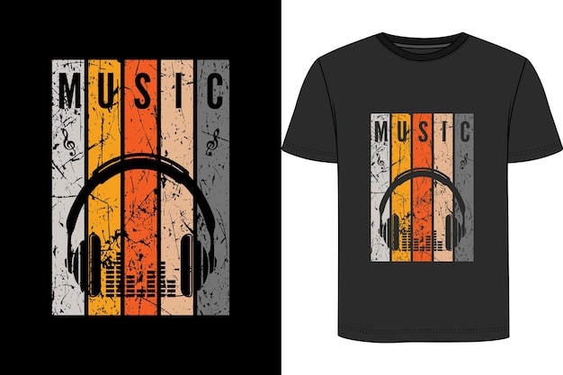 Vector music t-shirt design