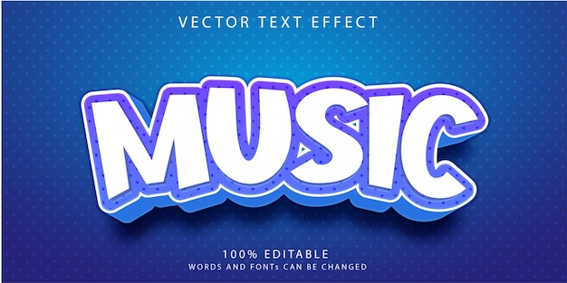 music text effects style template