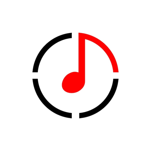 Music tone logo in circle design