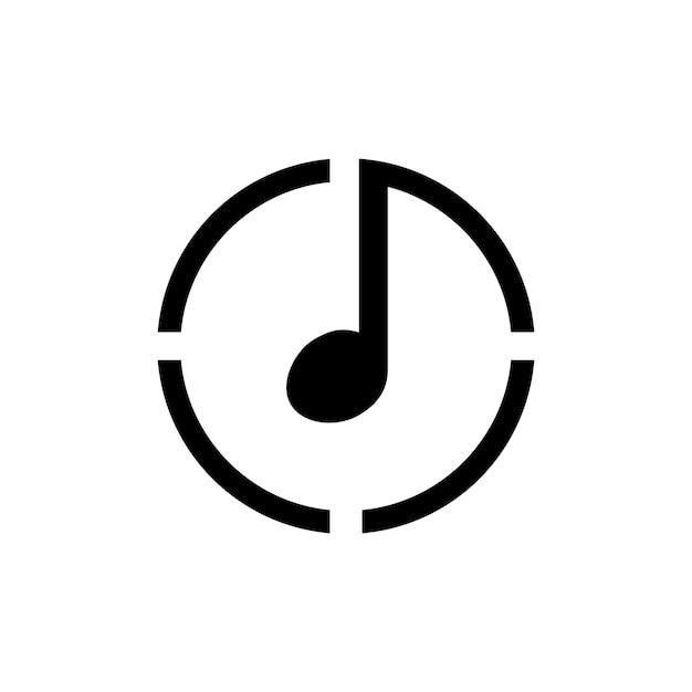 Music tone logo in circle design