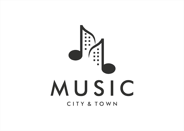 Tono musicale logo design città paese paese