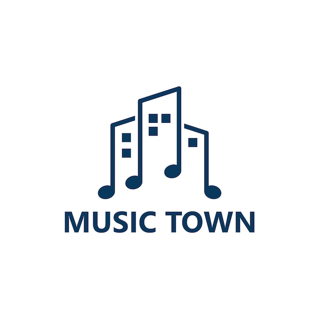 Music Town Logo Template Design Vector