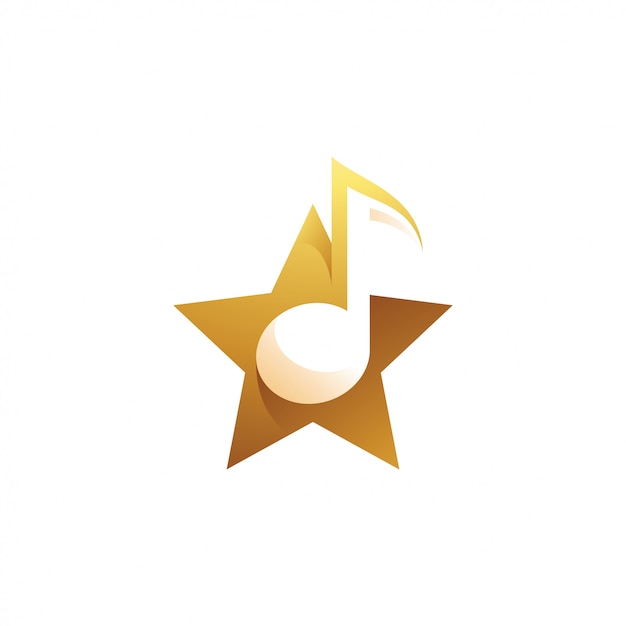 Music Tune and Star Logo