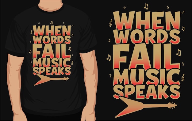 Music typographic tshirt design